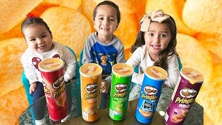 APRENDE COLORES CON PAPAS PRINGLES  LEARN COLORS WITH PRINGLES POTATO CHIPS [upl. by Alyda]