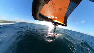 Wingfoiling Offshore Reef Northland NZ on Axis Foil amp Flysurfer Mojo [upl. by Werby]