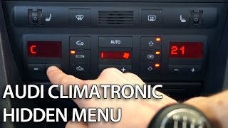 How to enter hidden menu in Climatronic Audi A6 C5 diagnostic mode DTC [upl. by Keeryt65]