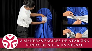 3 Maneras Fáciles de Atar una Funda de Silla Universal [upl. by Einaffit602]