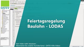 Feiertagsregelung Baulohn LODAS [upl. by Han608]