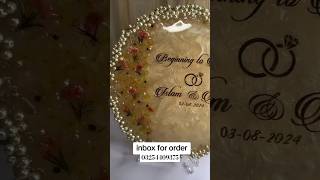 How to make resin epoxy Nikkah traytrending resinart [upl. by Allred503]