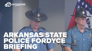 Arkansas State Police Fordyce Shooting Briefing [upl. by Rudie]