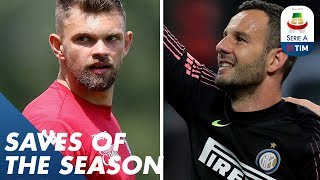 Handanović or Drągowski  Saves of the Season  Serie A [upl. by Eimarej]