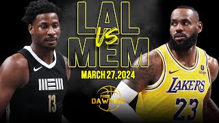 Los Angeles Lakers vs Memphis Grizzlies Full Game Highlights  March 27 2024  FreeDawkins [upl. by Oilenroc]