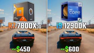 RYZEN 7 7800X3D vs INTEL i912900K  Test in 6 Games [upl. by Htebi773]