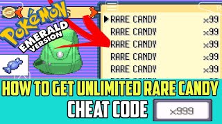 How To Get Unlimited Rare Candy In Pokemon Emerald  Pokemon Emerald Rare Candy Cheat  100 Working [upl. by Limay]