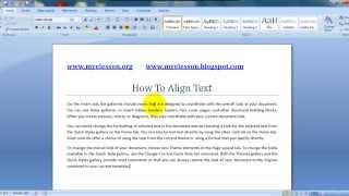 MS Word  Format Text Better with Justify Alignment [upl. by Sanoy]