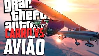 DERRUBANDO AVIÃO DE CARRO  GTA 5 Momentos Engraçados DLC [upl. by Ben]