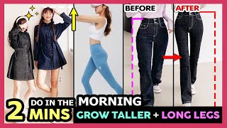 🌞 2 MINS INCREASE HEIGHT MORNING FOR BEGINNER  Easy Stretches to Grow Taller for all ages [upl. by Blessington219]