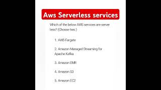 aws Serverless services aws clouds shorts youtubeshorts [upl. by Eiramlatsyrk]