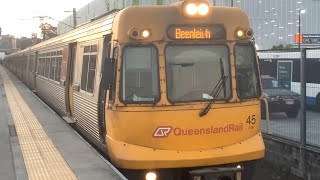 Hornshow Beenleigh EMU45 Departing Ferny Grove Train Station Platform 1 [upl. by Ynnaej]