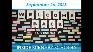 Inside Burnaby Schools – September 2023 [upl. by Zobkiw935]