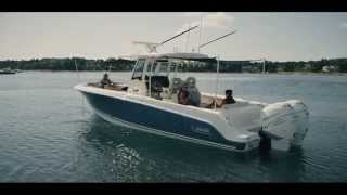 Boston Whaler  330 Outrage  Launch Video [upl. by Alcina]