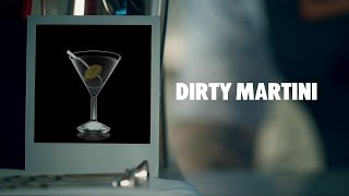 DIRTY MARTINI DRINK RECIPE  HOW TO MIX [upl. by Bonns]