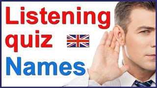 English listening and spelling quiz  Peoples names [upl. by Ilahtan]