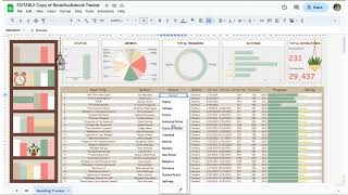 Reading Tracker Spreadsheet  Book amp Audiobook  Google Sheets  Digital Template [upl. by Yarak]