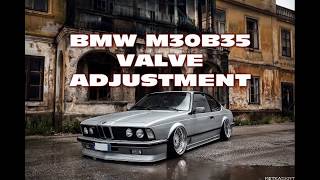 BMW M30B35 valve adjustment [upl. by Ramsden671]