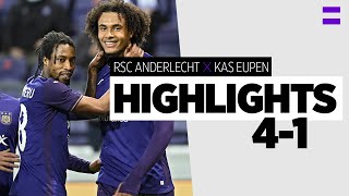 HIGHLIGHTS RSC Anderlecht  Eupen  20212022  Zirkzee with the overhead kick [upl. by Ming]