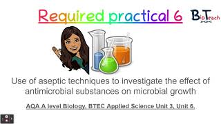 Required practical 6  Aseptic techniques A level Biology BioTeach London [upl. by Marolda]