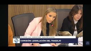 Julia Strada en Comisión de Legislación del Trabajo [upl. by Adamo]