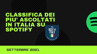 Classifica Spotify Italia Settembre 2021 [upl. by Nylsej747]