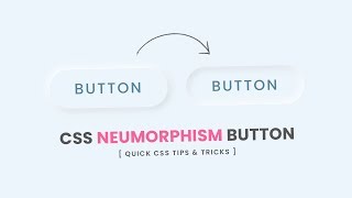 CSS Neumorphism Button Hover Effects  CSS3 Soft Button UI [upl. by Oxford449]