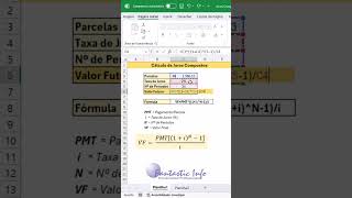 Como Calcular Valor Futuro a partir das Parcelas no Excel Juros Compostos [upl. by Kcorb]