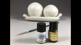 How to Apply a Gold LustreLuster Overglaze on Fired Ceramics [upl. by Allimac542]