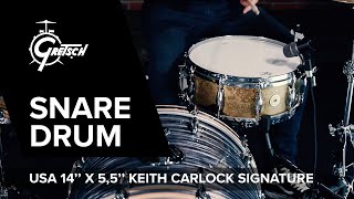 FEATURES 🥁🇺🇸 GRETSCH USA 14 x 55 Keith Carlock Signature Snare Drum played by Ralf Gustke [upl. by Edda]