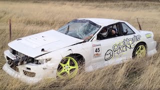 Drift 2  Officer Dans 240SX Crash [upl. by Ahsinam]