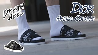 2023 ON FEET DIOR ALPHA SANDAL TRY ON AND REVIEW [upl. by Ahaelam318]