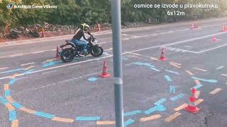 Ispit iz vožnje A kategorija osmice i slalom Kawasaki Z650 [upl. by Bolanger]