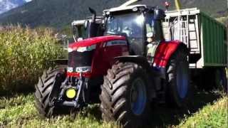 Massey Ferguson 7620 Dyna VT bei der Maisernte mit Abschiebewagen [upl. by Raouf]