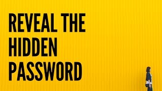 How to Reveal the Hidden Password on the Login Page [upl. by Niassuh962]