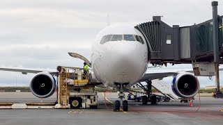 Icelandair 767300 Takeoff Keflavik International airport KEF [upl. by Morganica549]