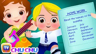 Months of the Year Song – January February March  Original Kids Nursery Rhymes  ChuChu TV [upl. by Maury305]