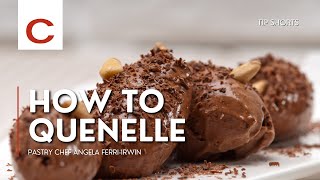 How to Quenelle  Pastry Chef Angela FerriIrwin  Tips shorts [upl. by Aerdnael759]