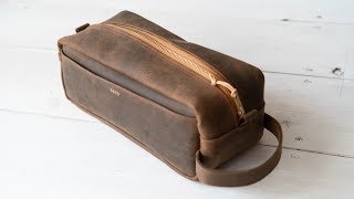 Making an Oil Tan Leather Dopp Kit [upl. by Euk]