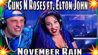 Guns N Roses ft Elton John  November Rain Live  MTV Awards 1992  THE WOLF HUNTERZ REACTIONS [upl. by Ramraj832]