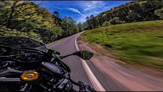 Kawasaki zx4rr PURE SOUND  Smooth Ride  Gopro 12 amp Zoom H1n Mic  Best Settings in description [upl. by Uase]