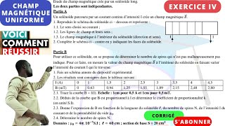 Champ magnétique B Tracer de courbe et BfI Exo4CorrigéSolénoïde [upl. by Marutani9]