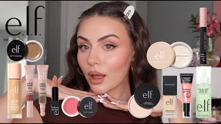 FULL FACE OF ELF COSMETICS  makeup and skincare [upl. by Negrom35]