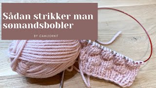 En lille video der illustrerer hvordan man strikker sømandsbobler [upl. by Ornas]