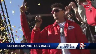 Chiefs quarterback Patrick Mahomes on threepeat quotWere doing it [upl. by Ibba219]