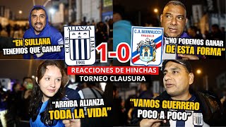 HINCHAS de ALIANZA LIMA reaccionan a la VICTORIA ante MANNUCCI en el DEBUT de PAOLO GUERRERO [upl. by Ofori]