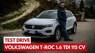 Volkswagen TRoc  Test Drive del TDI 1600 turbo diesel da 115 Cv [upl. by Erbas]