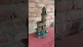 Miniature clay light house making 🏠 🌊  clayhouse lighthouse craft [upl. by Htir12]