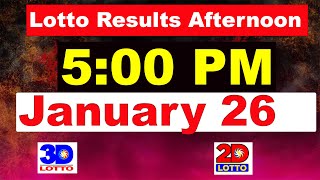 PCSO Lotto results today live 5pm  Lotto Draw Live  2d and 3d lotto result 5pm 26 January 2024 [upl. by Sukey370]