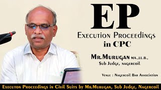 executioner  Execution Proceedings class by MrMurugan MALLB Sub Judge Nagercoil [upl. by Eimilb]